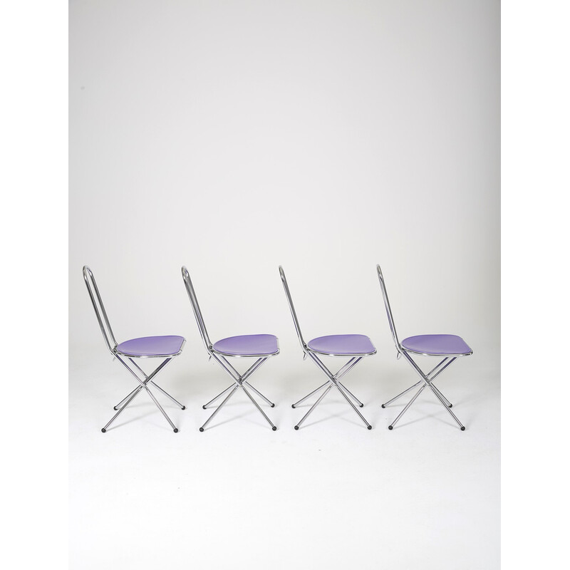 Set of 4 vintage Isak chairs by Niels Gammelgaard for Ikea, 1980