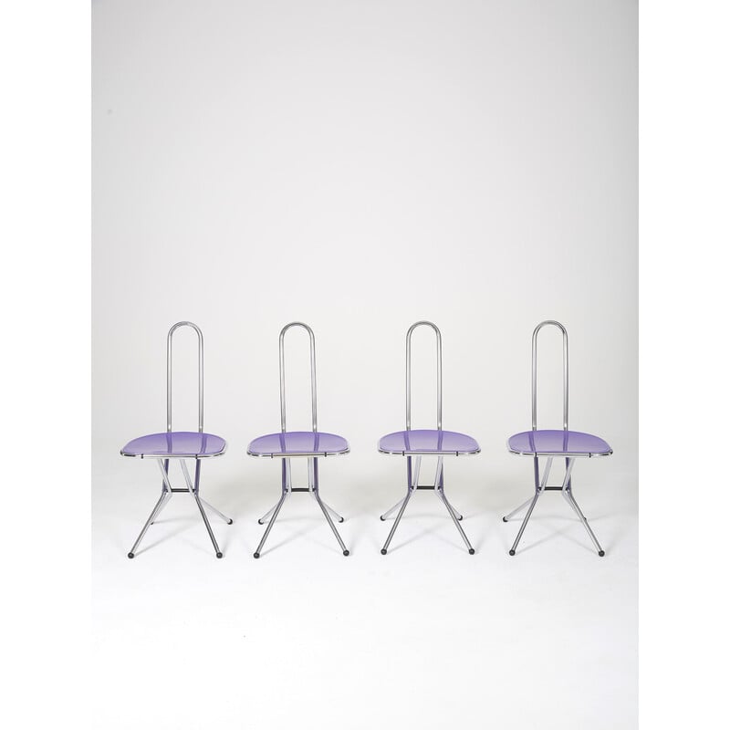 Set of 4 vintage Isak chairs by Niels Gammelgaard for Ikea, 1980