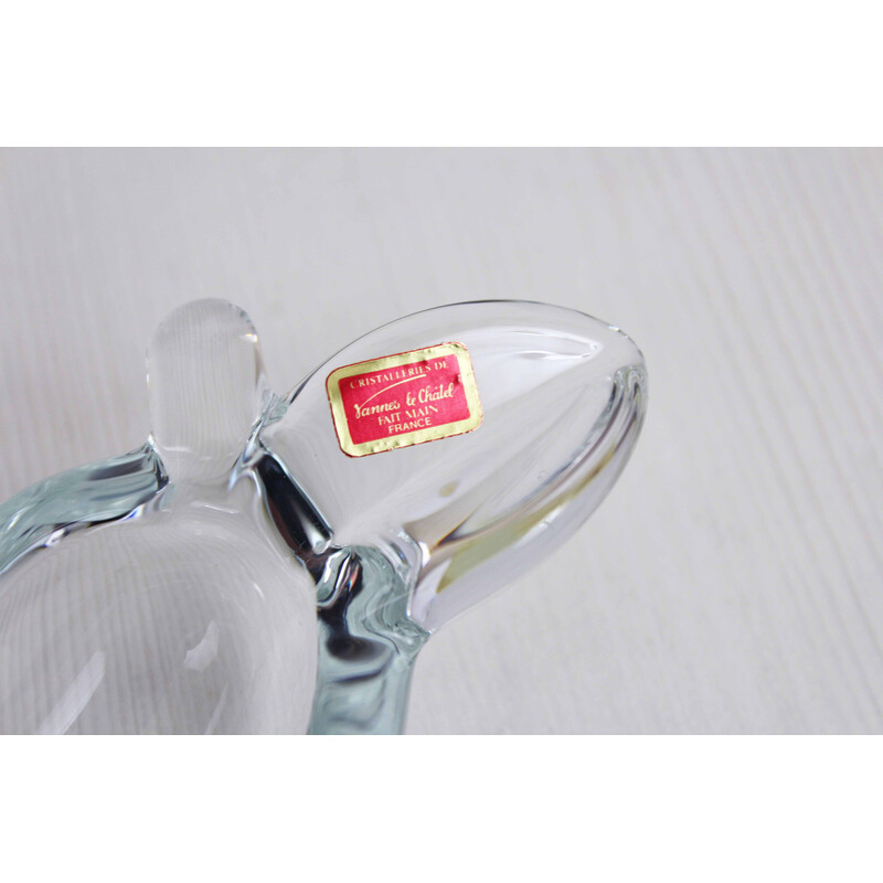 Cendrier vintage "poire" en cristal