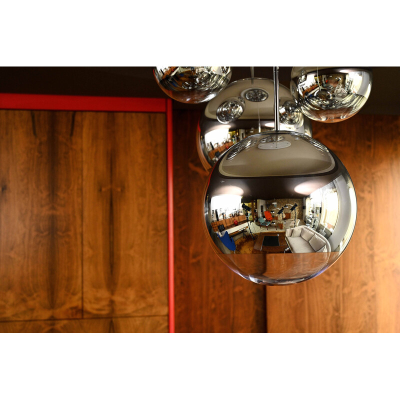 Vintage "Mirror ball" chandelier in transparent plastic by Tom Dixon