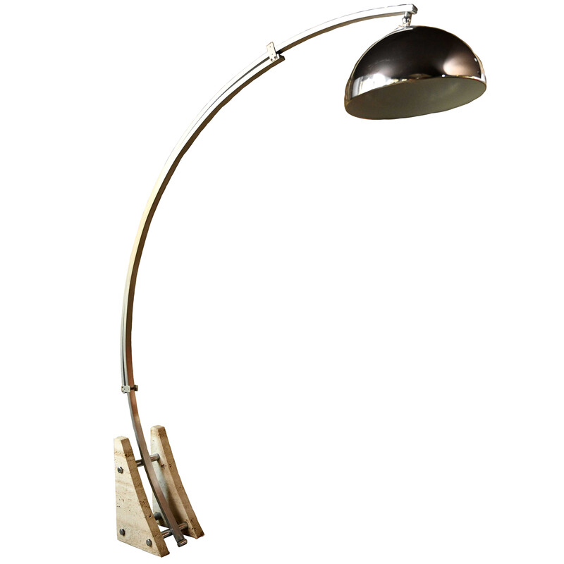 Vintage adjustable Guzzini arc floor lamp