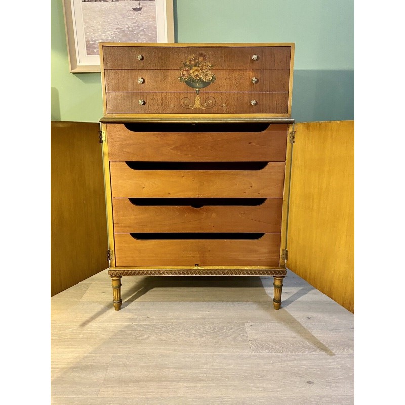 Vintage solid wood chest of drawers for Butler Manufacturing Company, Usa 1920s