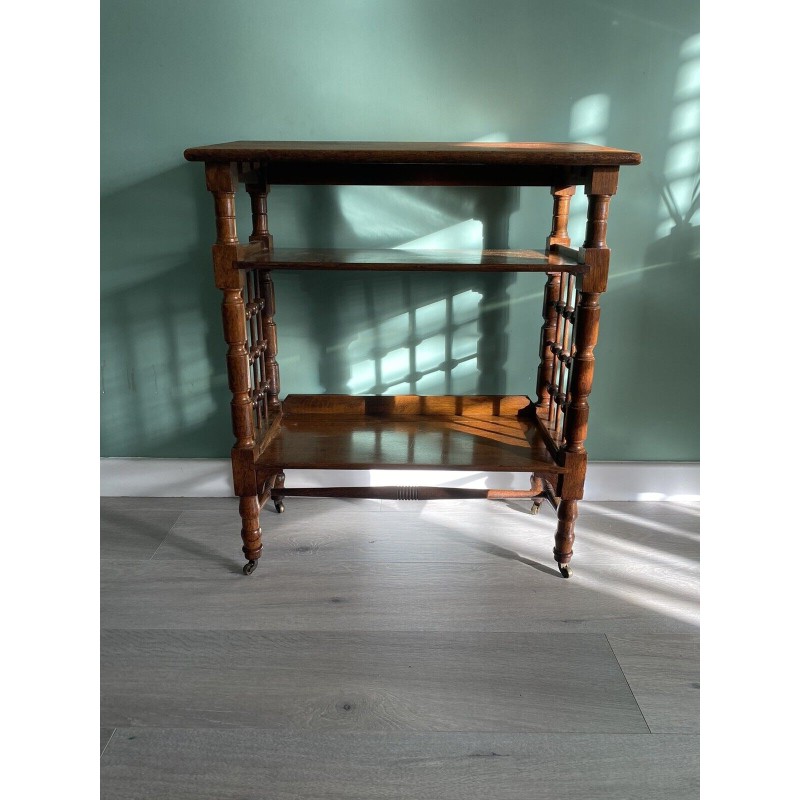 Vintage oak reading bookcase by Leonard Wyburn for Liberty of London, 1900s