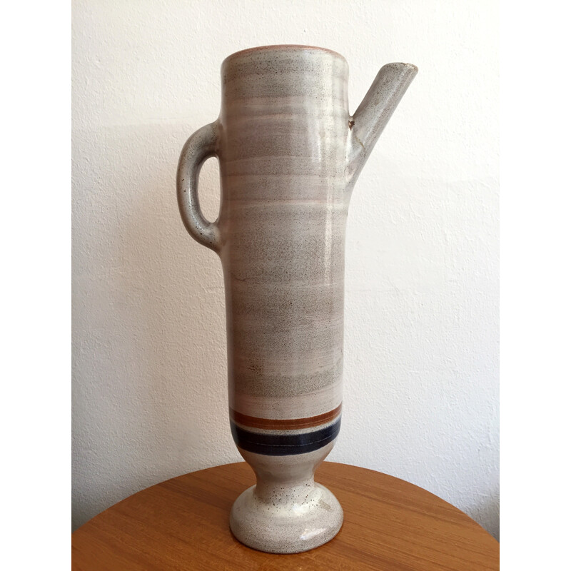 Ceramic pitcher by Jean de Lespinasse - 1950s