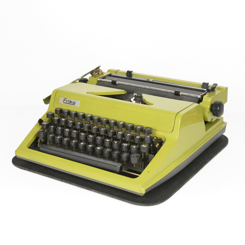 Vintage Erika máquina de escribir maleta por Veb Robotron Berlín, Alemania 1980s