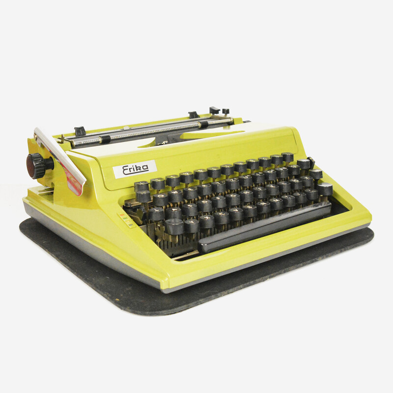 Vintage Erika koffer typemachine van Veb Robotron Berlijn, Duitsland 1980