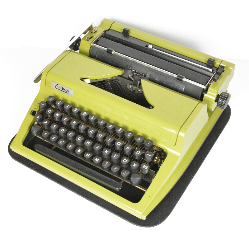 Vintage Erika máquina de escribir maleta por Veb Robotron Berlín, Alemania 1980s