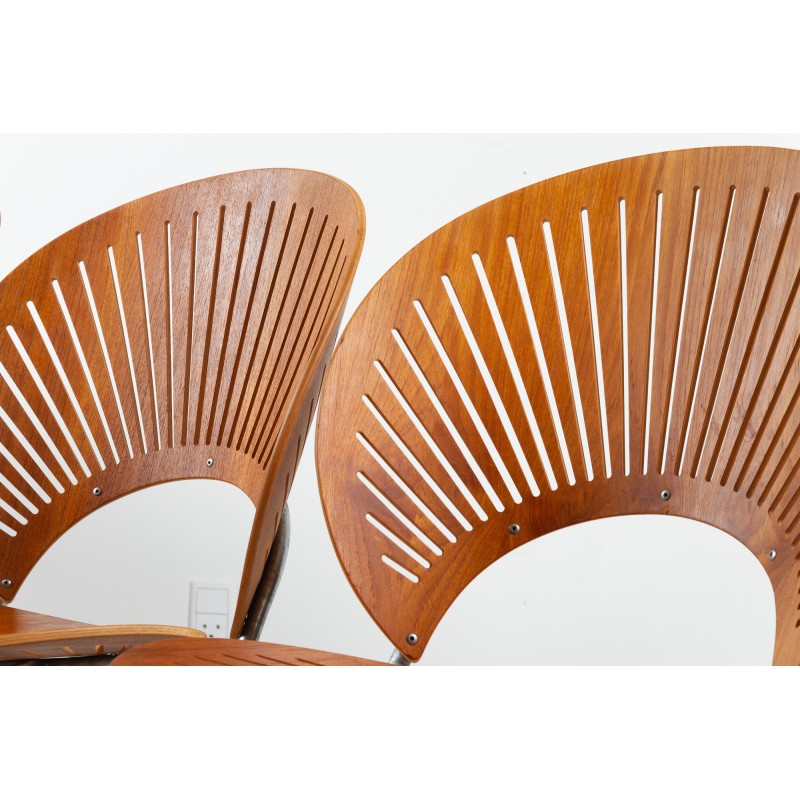 Conjunto de 6 cadeiras de jantar vintage Trinidad teak por Nanna Ditzel para Fredericia, Dinamarca 1990