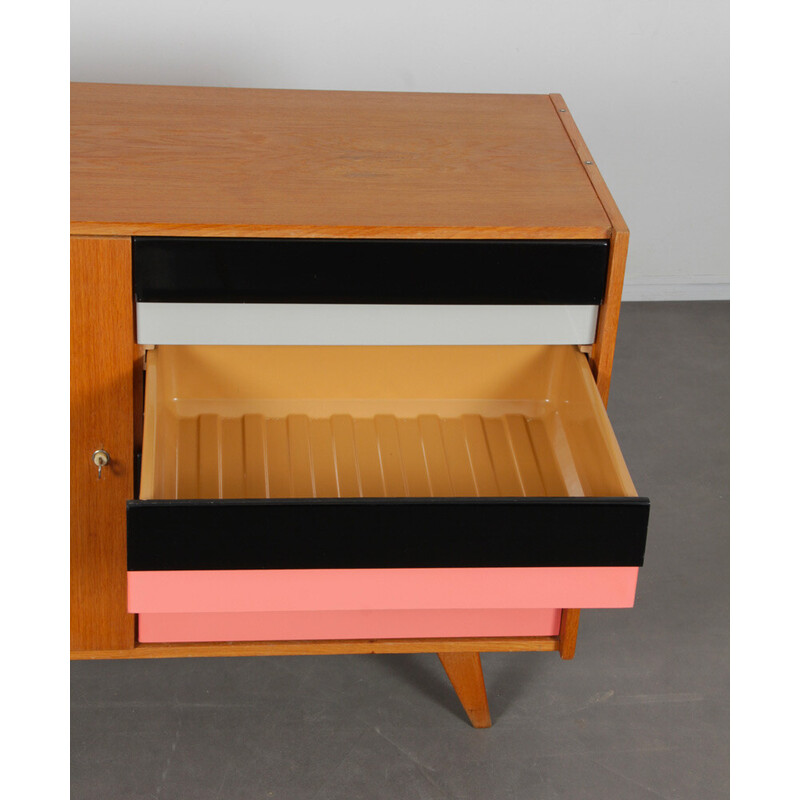 Vintage chest of drawers model U458 in oakwood by Jiri Jiroutek for Interier Praha, 1960