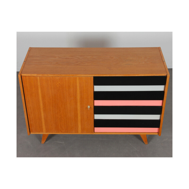 Vintage chest of drawers model U458 in oakwood by Jiri Jiroutek for Interier Praha, 1960