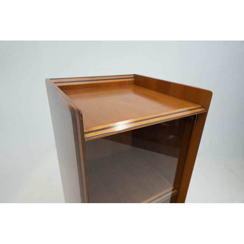 Vintage Artona shelf in wood and leather by Afra & Tobia Scarpa for Maxalto, 1970s