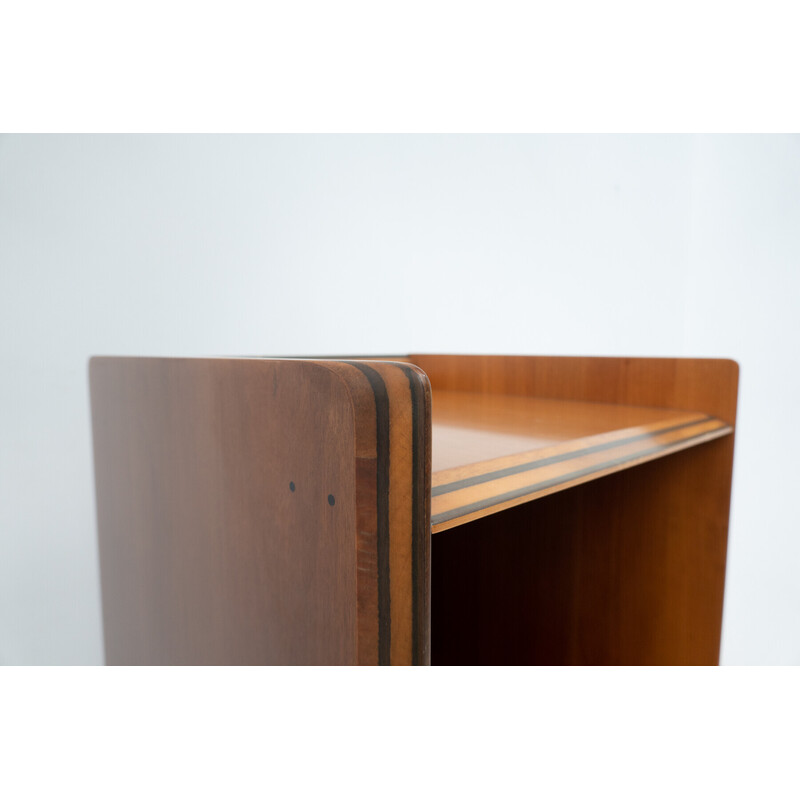 Vintage Artona shelf in wood and leather by Afra & Tobia Scarpa for Maxalto, 1970s