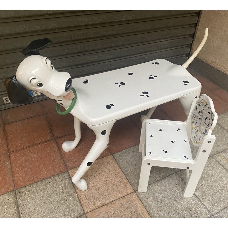 Vintage desk with chair "101 Dalmatians" by Pierre Colleu for Starform, 1980s