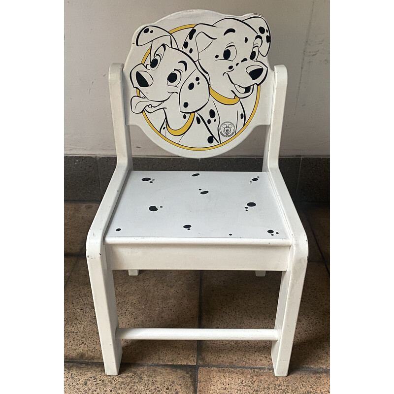 Vintage bureau met "101 Dalmatiërs" stoel van Pierre Colleu voor Starform, 1980