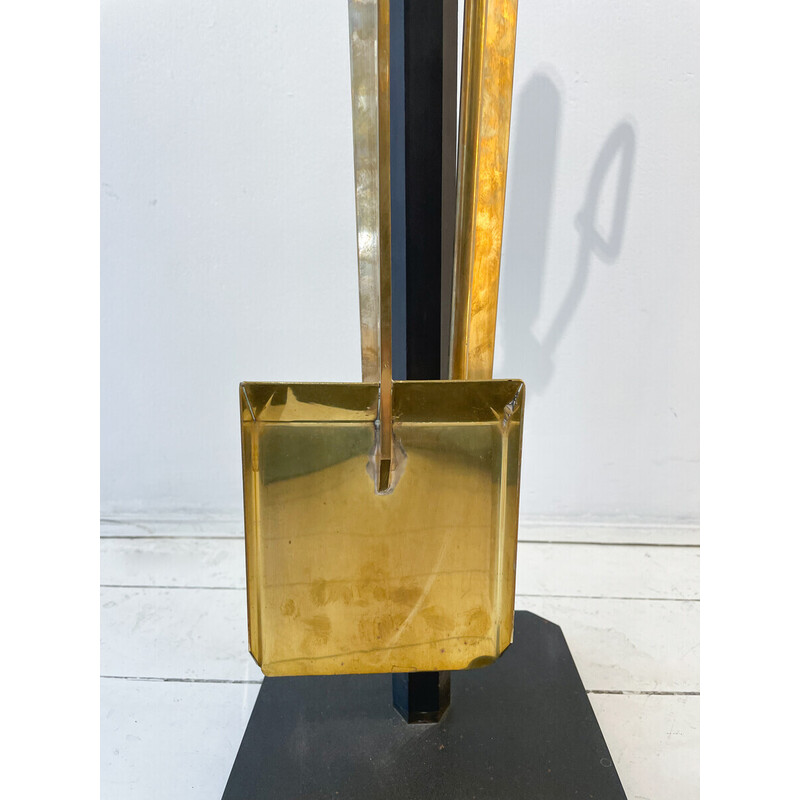 Ensemble de cheminée vintage par Afra & Tobia Scarpa pour Dimensione Fuoco, Italie 1970