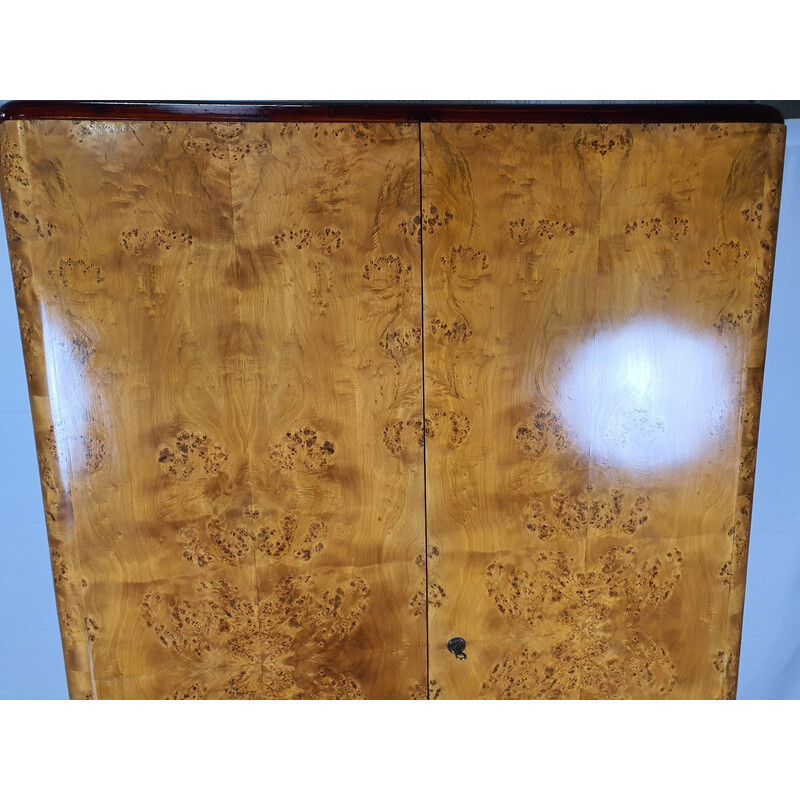 Vintage Art Deco cabinet in birchwood and cherry