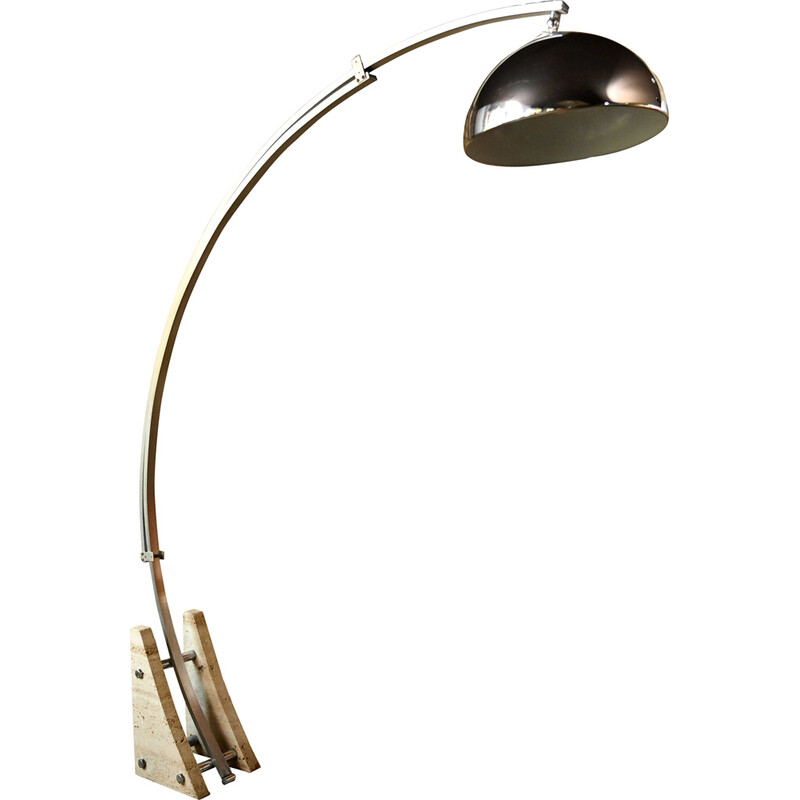 Lámpara de pie de arco Guzzini vintage regulable