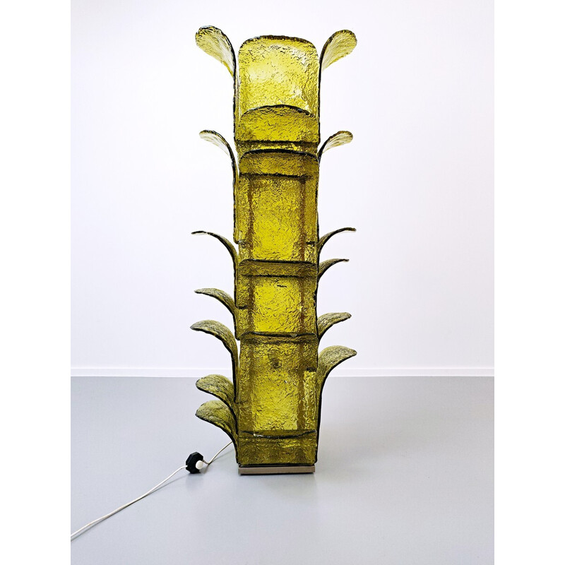 Vintage floor lamp Cactus lt 320 by Carlo Nason for Mazzega, Italy