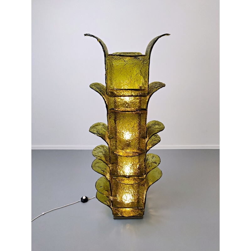 Vintage floor lamp Cactus lt 320 by Carlo Nason for Mazzega, Italy