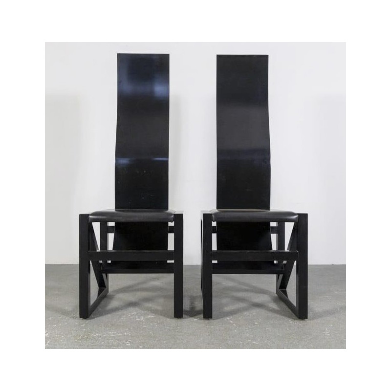 Set of 6 vintage "Edo" chairs by Kisho Kurokawa for Ppm Tokyo, Japan 1980s