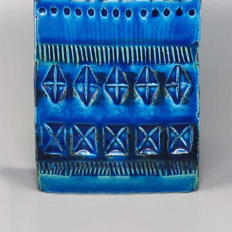 Vintage "Blue rimini" vase by Aldo Londi for Bitossi, Italy 1960s