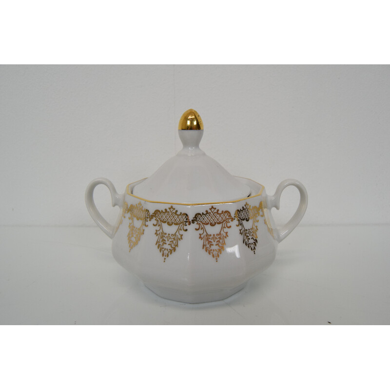 Juego de té de porcelana vintage de la empresa Epiag D.F., Checoslovaquia años 60