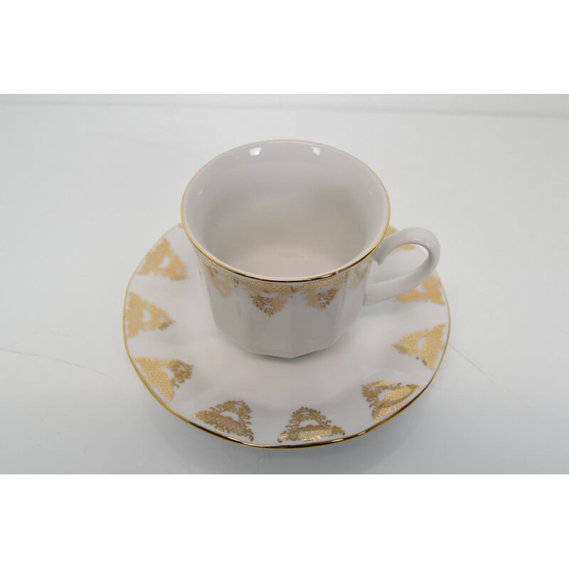 Juego de té de porcelana vintage de la empresa Epiag D.F., Checoslovaquia años 60