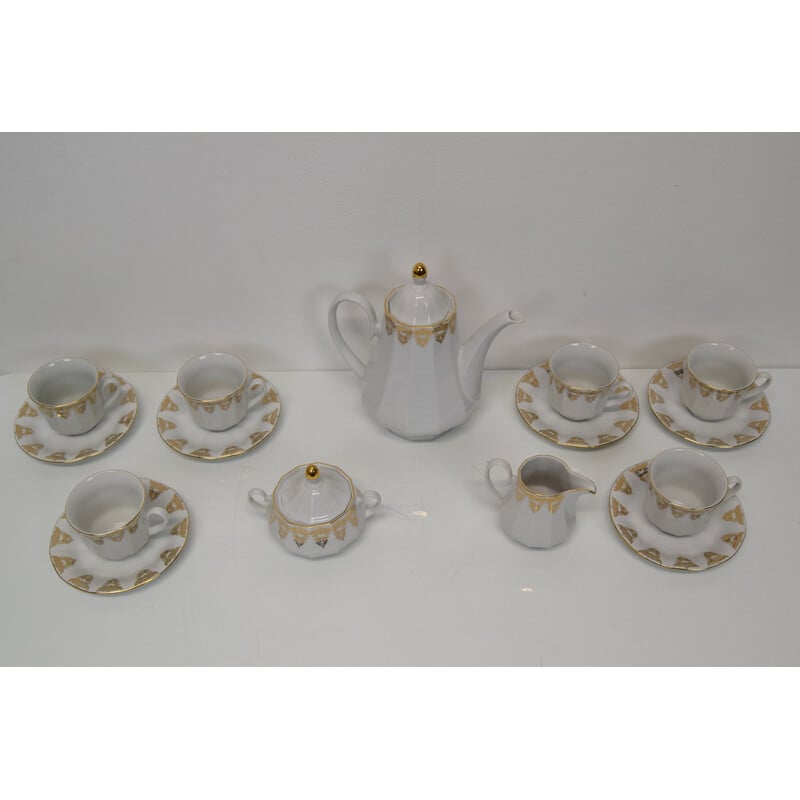 Set of vintage porcelain tea set by company Epiag D.F., Czechoslovakia 1960s