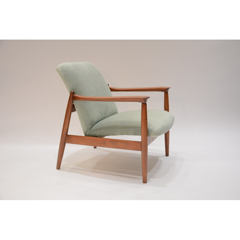 Mint color armchair model Wroclaw - 1960s