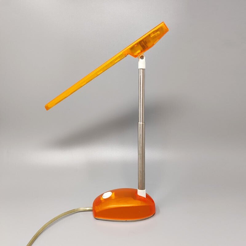 Lampe à poser orange vintage "Microlight" par Ernesto Gismondi pour Artemide, Italie 1990