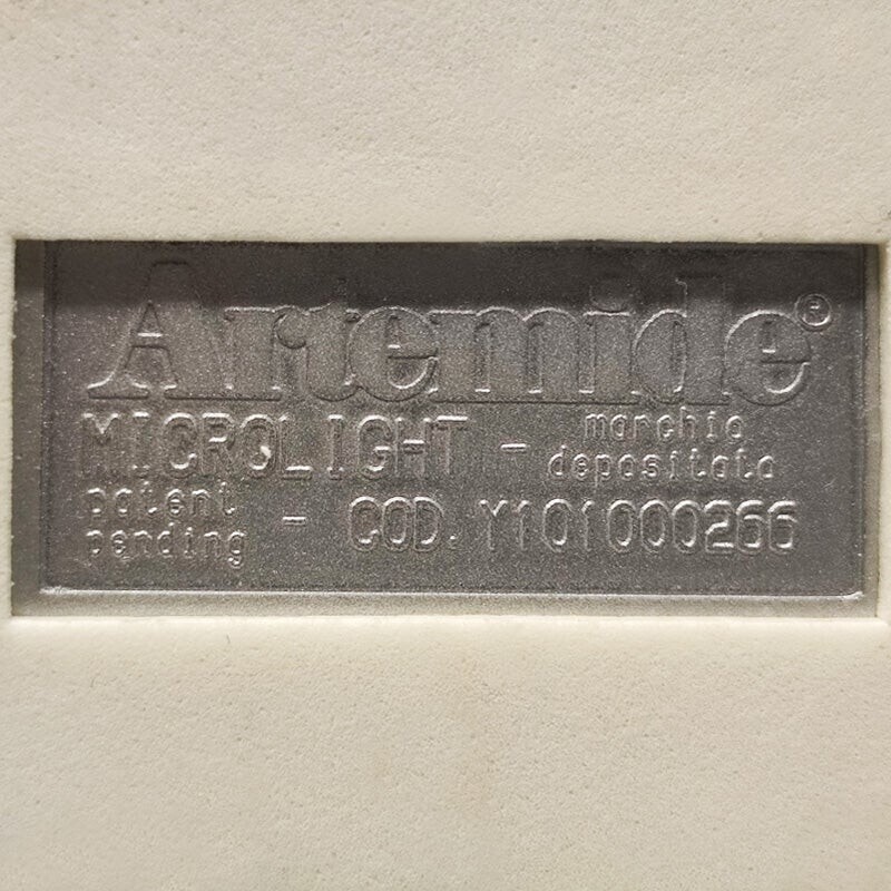 Lampe à poser orange vintage "Microlight" par Ernesto Gismondi pour Artemide, Italie 1990