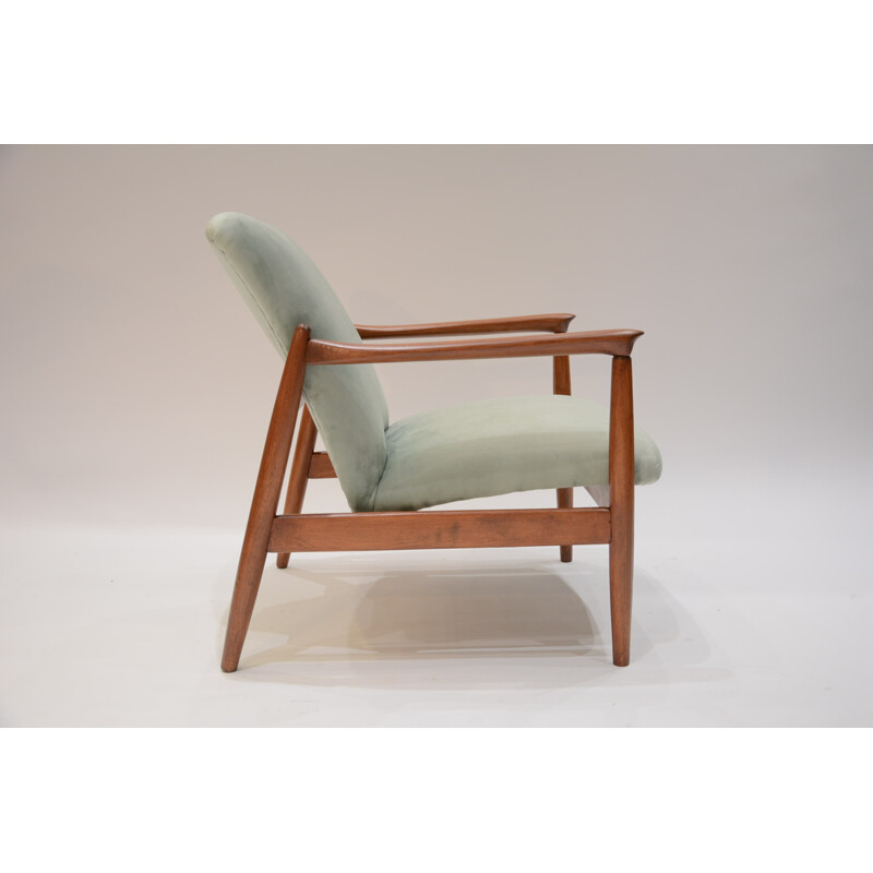 Mint color armchair model Wroclaw - 1960s