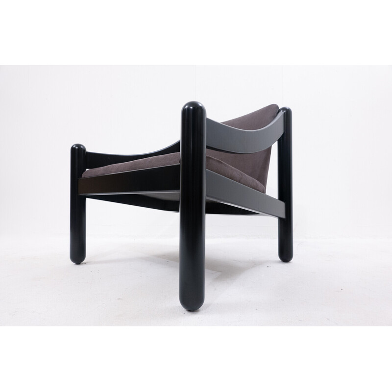 Mid-century lacquered wood armchair model "Carimate" by Vico Magistretti, Italy 1960s