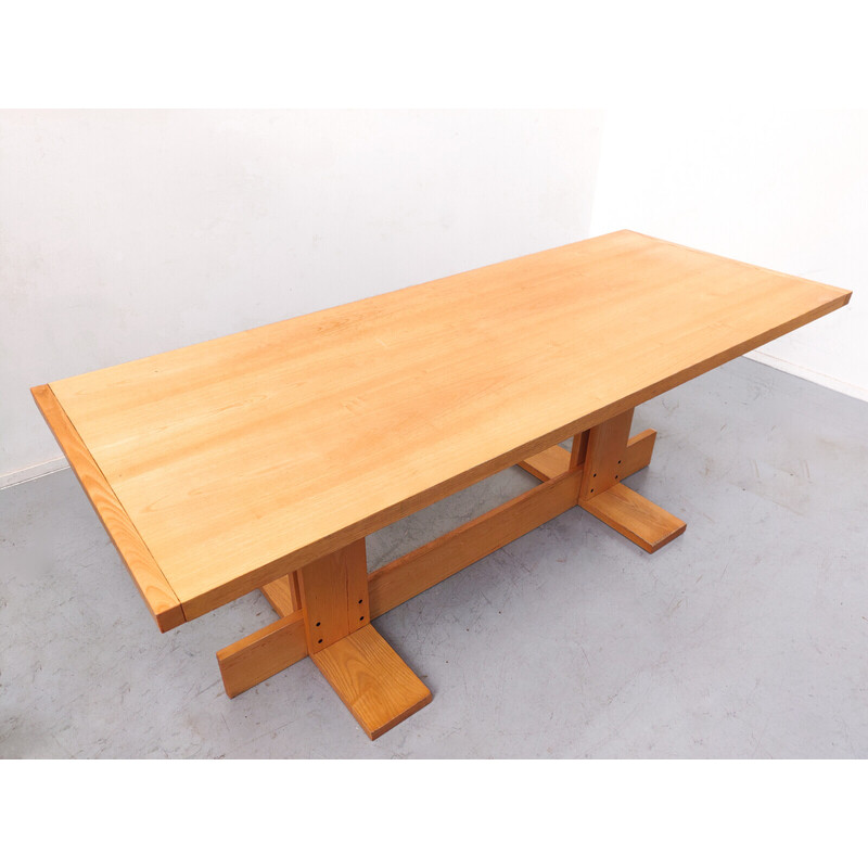 Mid-century wooden dining table by Vico Magistretti, Italy