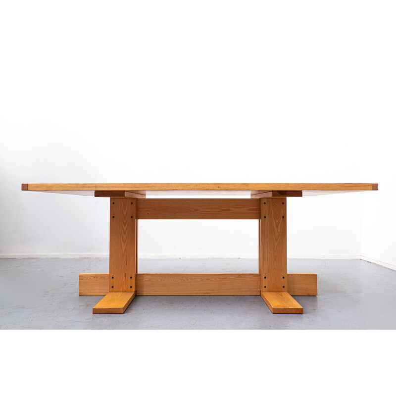 Mid-century wooden dining table by Vico Magistretti, Italy