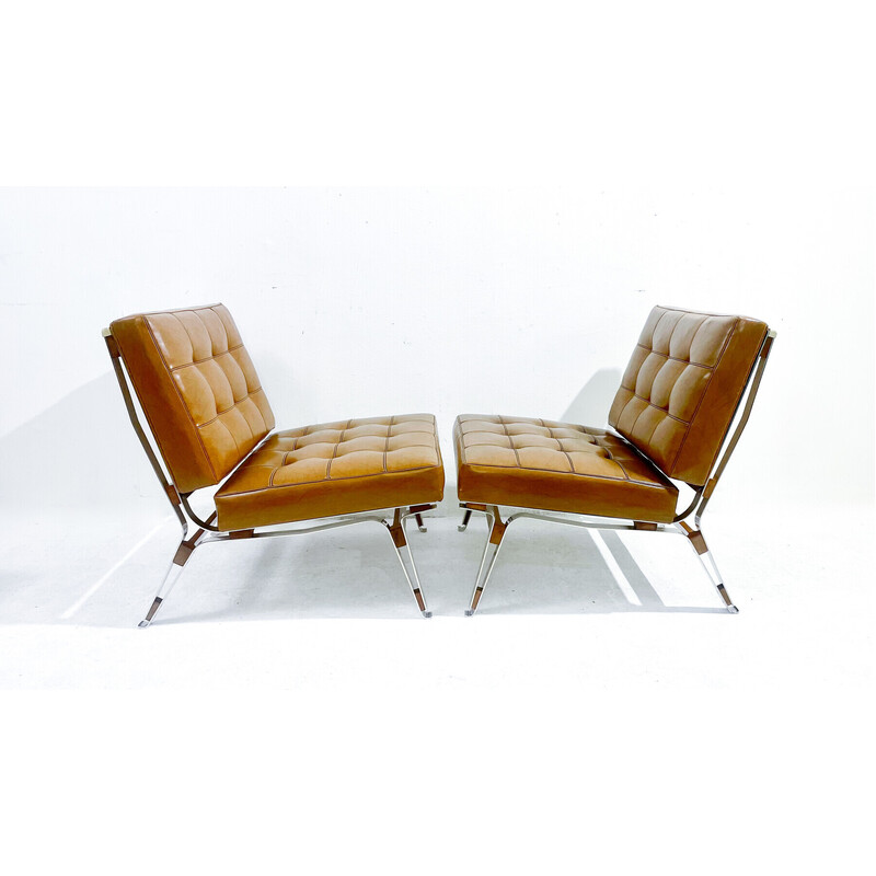 Pair of mid-century armchairs model 856 by Ico Parisi, Italy 1950s