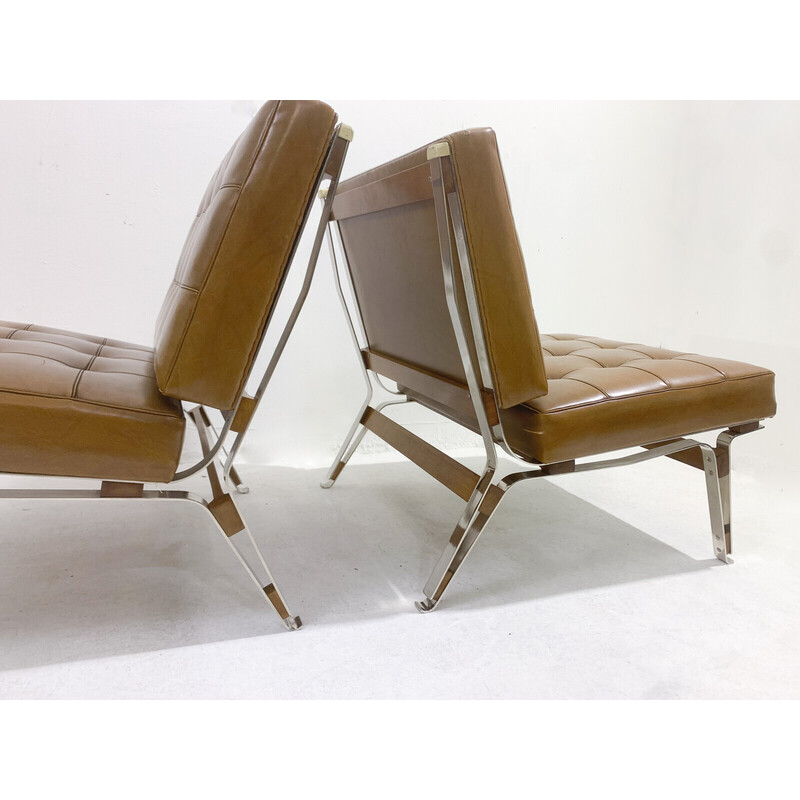 Paar Sessel aus der Mitte des Jahrhunderts, Modell 856 von Ico Parisi, Italien 1950er Jahre
