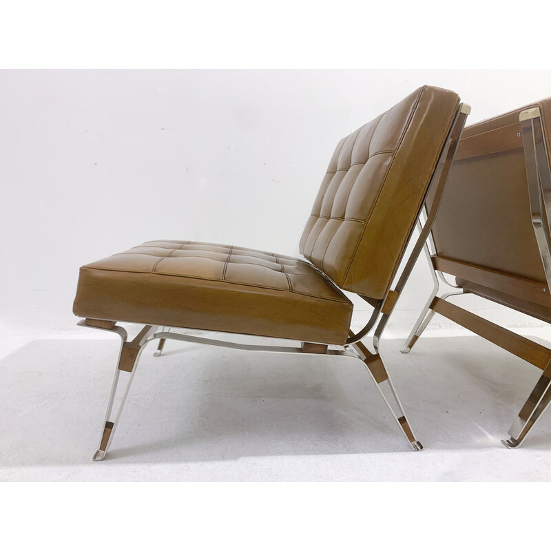 Paar Sessel aus der Mitte des Jahrhunderts, Modell 856 von Ico Parisi, Italien 1950er Jahre