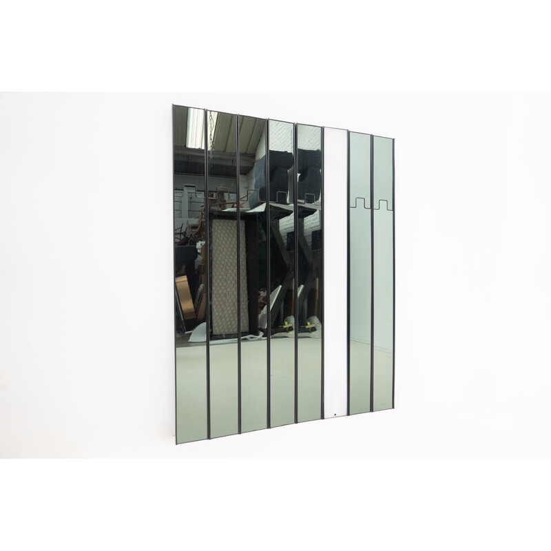 Specchio e appendiabiti da parete vintage "Gronda" di Luciano Bertoncini, anni '70