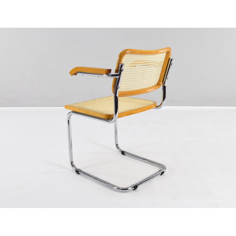 Set of 4 mid-century Italian B64 Cesca chairs by Marcel Breuer, 1970