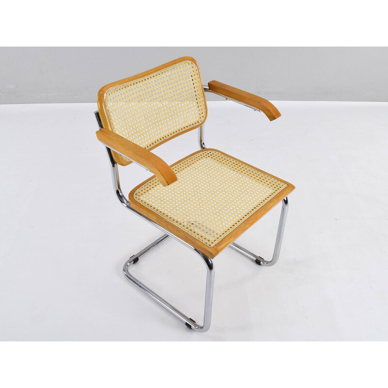 Set van 4 mid-century Italiaanse B64 Cesca stoelen van Marcel Breuer, 1970