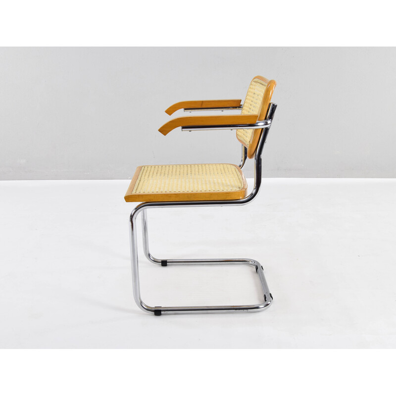 Set of 4 mid-century Italian B64 Cesca chairs by Marcel Breuer, 1970