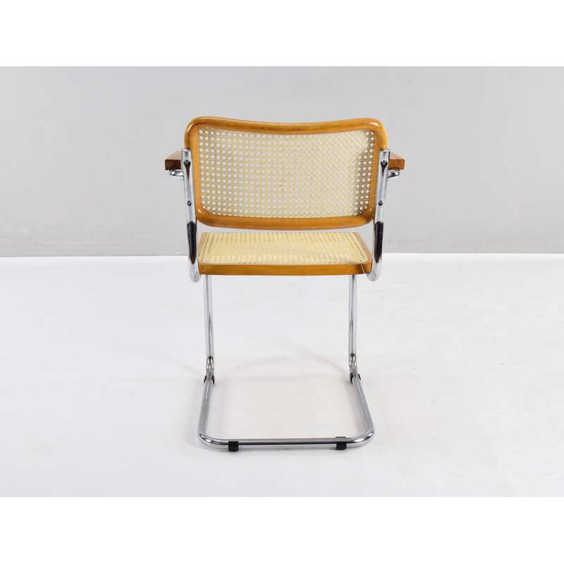 Set of 4 mid-century Italian B64 Cesca chairs by Marcel Breuer, 1970