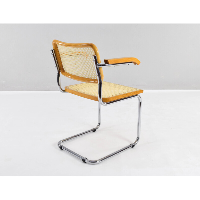 Set van 4 mid-century Italiaanse B64 Cesca stoelen van Marcel Breuer, 1970
