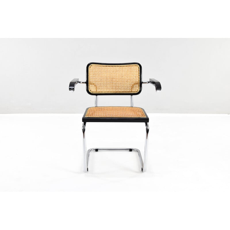 Conjunto de 4 cadeiras italianas B64 Cesca de Marcel Breuer de meados do século 1970