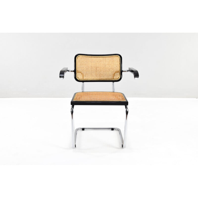 Set of 4 mid-century Italian B64 Cesca chairs by Marcel Breuer, 1970s