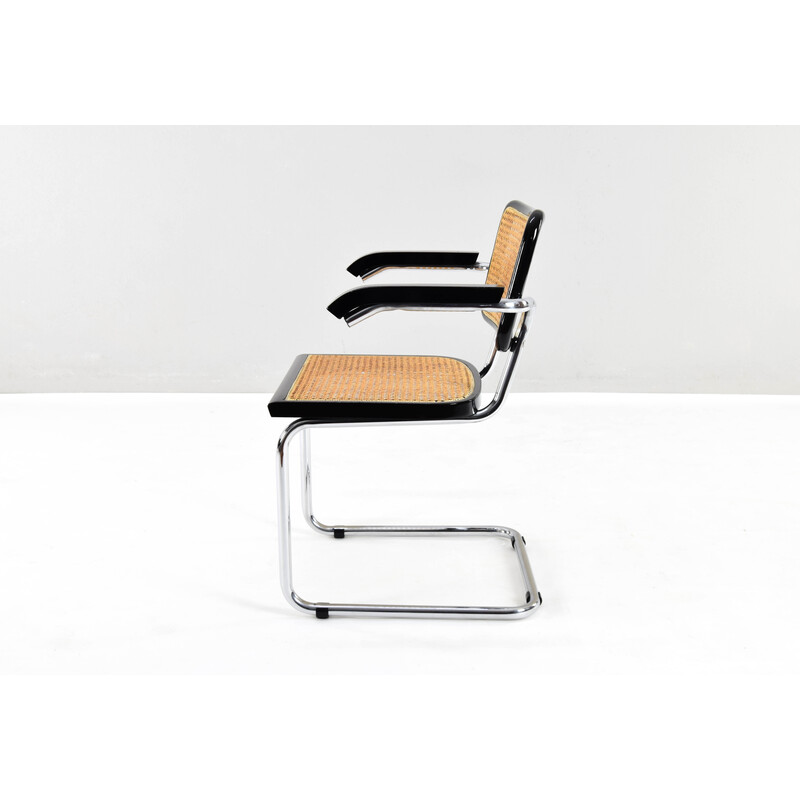 Set of 4 mid-century Italian B64 Cesca chairs by Marcel Breuer, 1970s