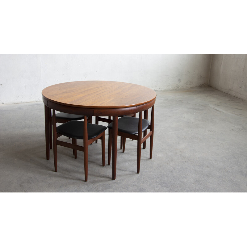 Vintage dining set by Hans Olsen for Frem Røjle, 1960