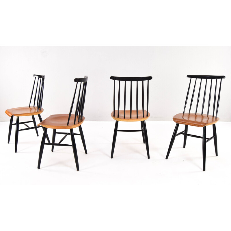 Set of 4 mid century Scandinavian Fanett dining chairs by Ilmari Tapiovaara