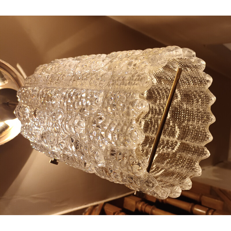 Vintage crystal pendant lamp by Carl Fagerlund for Orrefors, 1970s